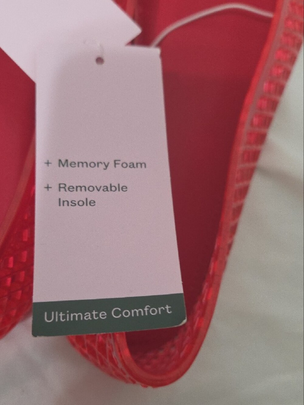 Red Woven Jelly Slip-On Flats, Jelly Shoes, Sandals, Size 11, New W/Tags - Picture 7 of 9